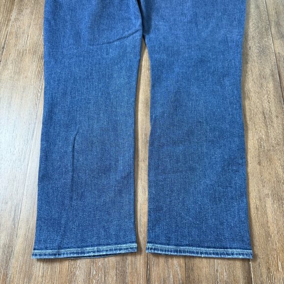 PAIGE Bridget Jeans Mid Rise Blue Torn ripped Knee - Picture 10 of 11